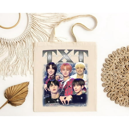 vintage Txt Kpop  Tomorrow X Together Freefall Bag  Tote Bag ® Your Go To For Effortless Fashion.-TH20569
