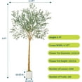 thumbnail image 2 of 9 Ft Artificial Olive Tree with White Planter, Tall Fake Indoor Olive Plant, Realistic Leaves & Fruit, Large Floor Decor for Home, Office, 2 of 7