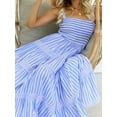 thumbnail image 6 of Niusricy Women Elegant Sexy Maxi Flowy Dress Ladies Sleeveless Long Swing Dress Casual Striped Print A-Line Dress High Waist Party Dress Summer Daily for Vacation Cocktail Beach Streetwear, 6 of 7