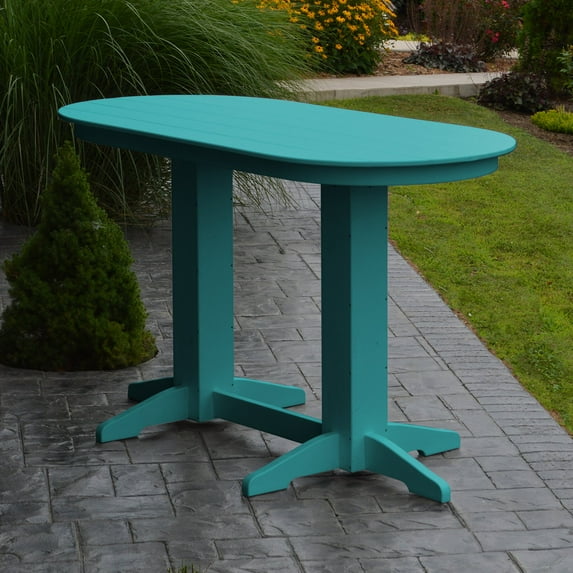 A & L Furniture Poly 72 x 33 in. Oval Bar Height Table