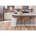 thumbnail image 2 of Spring-loaded lid trash can, 13 gallons, white plastic trash can/waste bin, suitable for home/kitchen/bathroom/garage, 2 of 9