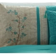 thumbnail image 5 of Chezmoi Collection Floral 7 Piece Comforter Sets, Queen with Shams, Bed Skirt, Cushions, Breakfast Pillow, 5 of 6