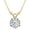 1.0 Carat-6.5mm Golden, variant on Leander 1-3 CT Moissanite Necklace for Women, Solitaire Lab Imitation Diamond Pendant, 18K White Gold Plated D Color Round Cut 925 Sterling Silver Necklace, GRA Certified, 18+2 inch Box Chain