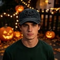 thumbnail image 6 of SYMOID Dad Hat Embroidered Hall-oween Pumpkin Face, Washed Cotton Adjustable Baseball Cap for Men Women Black Hats,Size Free Size, 6 of 6
