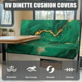 thumbnail image 4 of Uorisanigo Green Marble RV Cushion Slipcover, Stretch RV Dinette Cushions Covers Camper Washable Cushion Booth Seats Sofa Cushions for Travel Trailer Couch (1 Bench & 1 Backrest Covers), 4 of 7