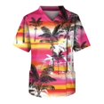 thumbnail image 1 of Men's Short Sleeve V-Neck Summer Print Chest Pocket Care Worker Top M, 1 of 3