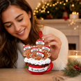 thumbnail image 7 of Gingerbread Christmas Ornament, Holiday Tree Decoration, Flat Festive Food Themed Accent for Tree Branches Wreaths, Lightweight Acrylic or Lightweight Board Accent for Flexible Display, 7 of 7