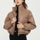thumbnail image 1 of Parkas de manga larga para mujer, modernas e invernales, con cuello alto, cortas y cálidas, de algodón., 1 of 6