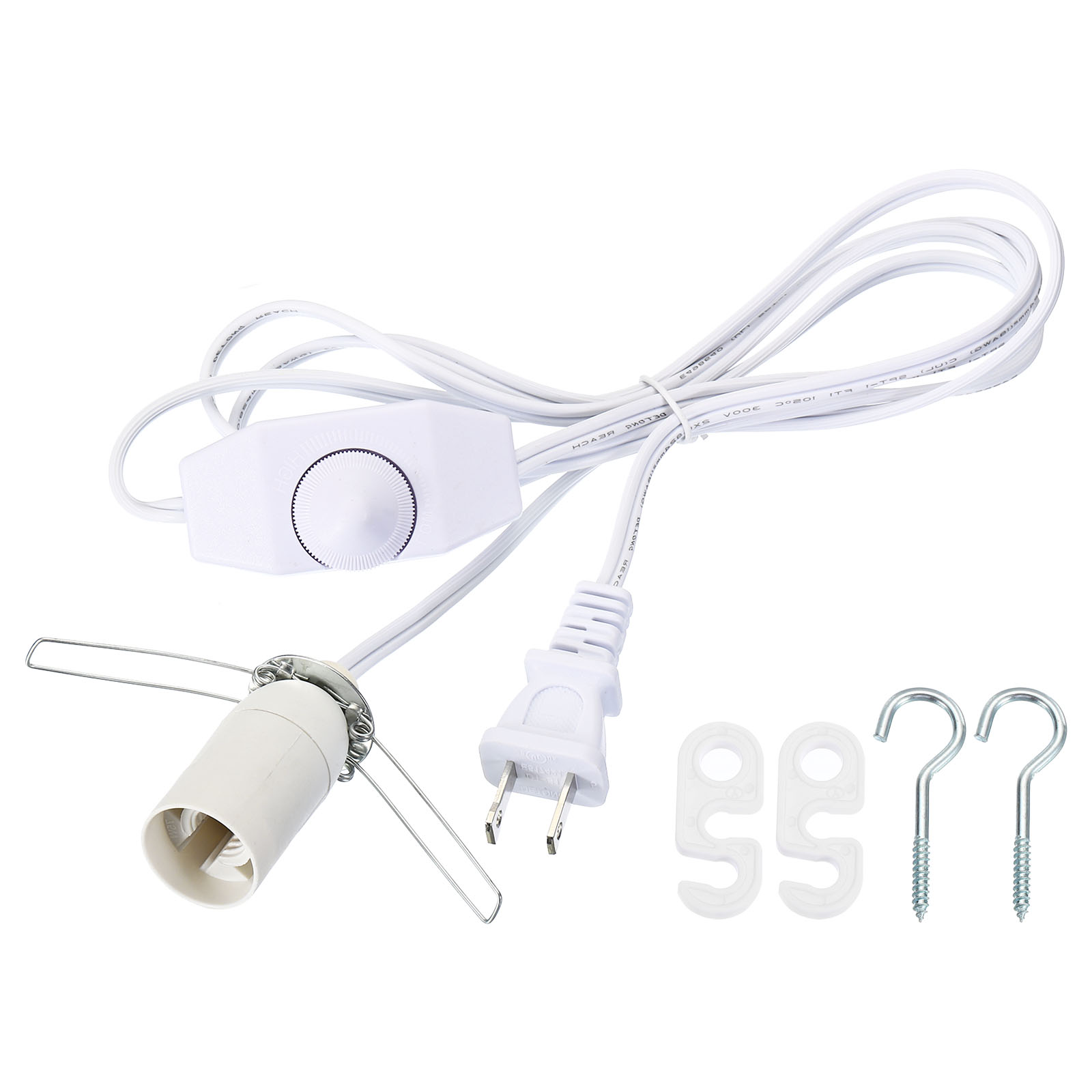 Uxcell 6 Feet Extension Hanging Lantern Cord Cable SPT2 E12 LED Light