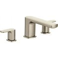 thumbnail image 2 of Moen Rizon Brushed Nickel Two-Handle Deck Mount Modern Roman Tub Faucet Trim, Valve Required, T935BN, 2 of 3