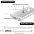 thumbnail image 3 of Absoke 44 LED Under Cabinet Lights, 2Pack USB Rechargeable Magnetic Closet Motion Sensor Lighting for Wardrobe Kitchen Stairs, 3 of 8