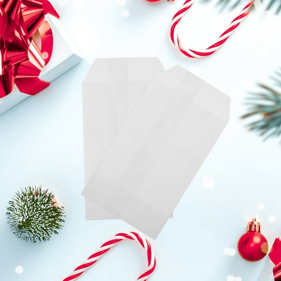 LEXSOMEO 100pcs Flat Paper Bags Glassine Paper Bags Baking Bags Party Favors Packaging Bags