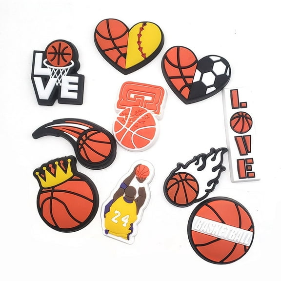 Shoe Charms Basketball Cartoon Cartoon Cute Shoe Ornaments - Shoe Decoration Charms for Holiday Gifts for Boys and Girls - PVC Waterproof Plastic