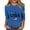Blue, variant on 250 Years American Flag 250th Anniversary USA T-Shirt 3/4 Sleeve Top Soft Lightweight Tee