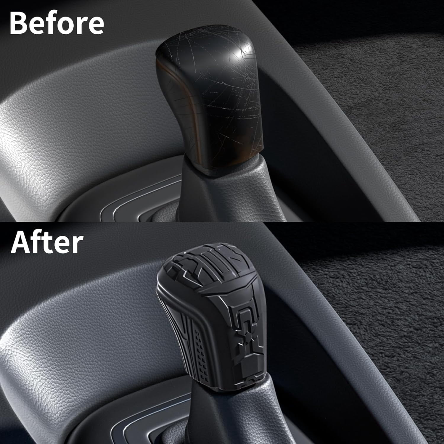Suitable for 2019-2024 Corolla Corolla Cross,8th Generation Camry,Avalon,Allion,Levin,Frontlander,CHR,Izoa Silicone Automatic Gear Shift Knob Handle Cover,Toyota Car Protection Accessories. (Black)