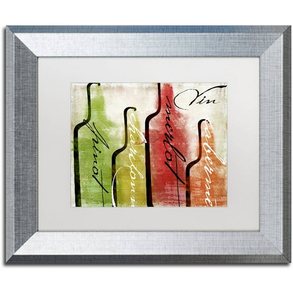 Trademark Fine Art "Wine Tasting I" Canvas Art by Color Bakery White Matte, Silver Frame