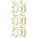 thumbnail image 3 of Clips de papel con forma de 100 Uds. Para evitar resbalones, bonitos clips decorativos de Metal pequeños para cuaderno de documentos, elefante dorado, 3 of 9