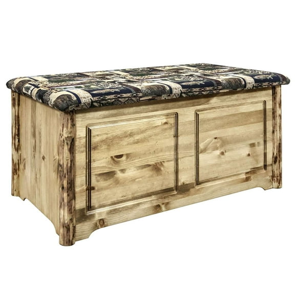 Glacier Country Collection Small Blanket Chest, Woodland Upholstery