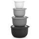 thumbnail image 1 of GPED Juego de 8 Piezas de Tazones para Mezclar con Tapas, Tazones de Plástico, Juego de Tazones para Preparación de Comidas, Tazones Anidados para Almacenamiento Que Ahorra Espacio, Ideal para Cocina, 1 of 7