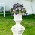 thumbnail image 5 of SMKE 7-branch vine,artificial vine,artificial flowers,floral vine,fall flowers,autumn flowers,12.6" Artificial 7-Branch Morning Glory Vine,Purple & White Trumpet Flowers for Fall Outdoor Decor, 5 of 9