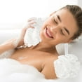 thumbnail image 2 of Esponja de baño de malla extra grande con perlas, suave, para hombres y mujeres. Exfolia y limpia suavemente con estos accesorios de baño de belleza, 2 of 2