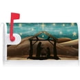 thumbnail image 2 of Winter Christmas Jesus Nativity Scene Decoration Mailbox Cover with Magnetic Strip Mailbox Wraps Post Letter Box Cover Standard Size 21" X 18" for Garden Outdoor Yard Decor, 2 of 6