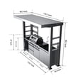 thumbnail image 4 of 110-Inch 4-Burner 72000 BTU Deluxe Stainless Steel Gas Outdoor Kitchen Bar Barbecue Island Grill  + Wine Cooler Compact Refrigerator + Rotisserie + Granite Countertops + Storage Cabinets & Drawers, 4 of 21