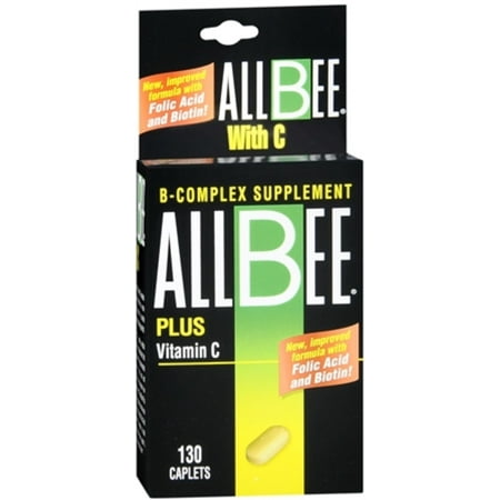 ALLBEE Caplets Plus Vitamine C 130 Caplets (pack de 2)