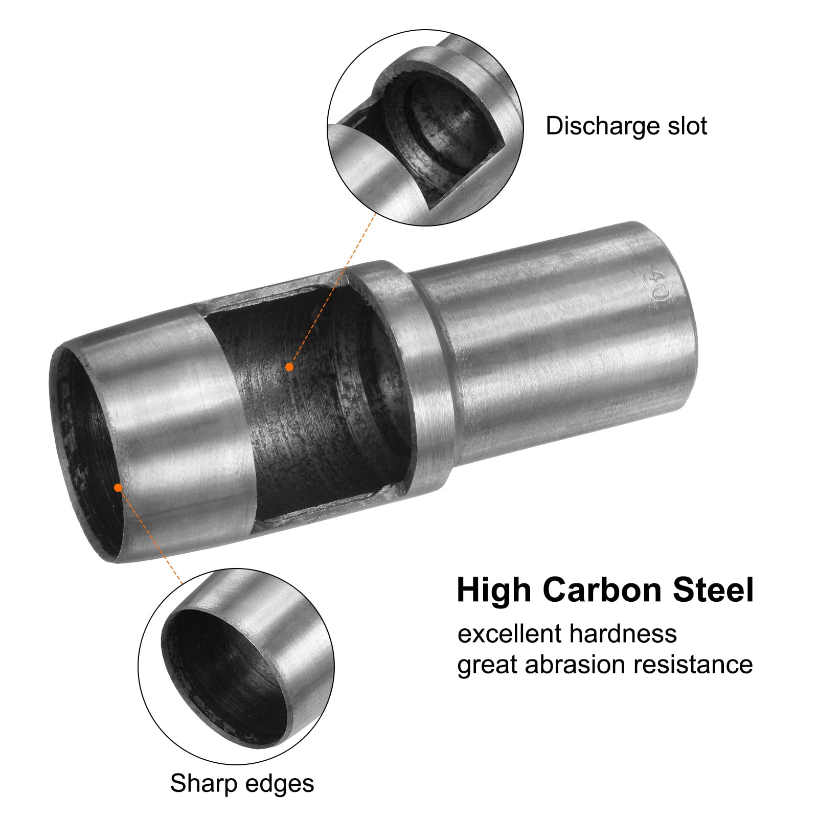 Uxcell Hollow  Punch Tool 40mm Hole Punch Carbon Steel for Watch Belts Leather