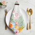 thumbnail image 2 of Easter Cloth Napkins, Spring Watercolor Bunny Eggs Wooden Grain Green Washable and Reusable Dinner Napkins Set of 2, Table Napkin for Kitchen Party Birthday Wedding Hotel Housewarming 20"x20", 2 of 9