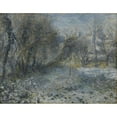 thumbnail image 2 of Pierre-Auguste Renoir 24x20 Gold Ornate Framed and Double Matted Museum Art Print Titled - Snow-Covered Landscape (1875), 2 of 4