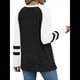 thumbnail image 3 of Sudadera de Larga para Mujer, con Bloques de Color, Informal, para Otoño. Negro L, 3 of 7