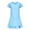 AT20-Light Blue, variant on Inglocry Girls Summer Short Sleeve Dress A Line Swing Basic Skater Twirl Party Dresses 5-14 Years Dark Blue 13-14Y