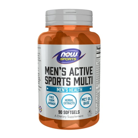 NOW Sports Nutrition, Men's Extreme Sports Multi with Free-Form Amino Acids, ZMA®, Tribulus, MCT Oil, and Herbal Extracts, 90 Softgels