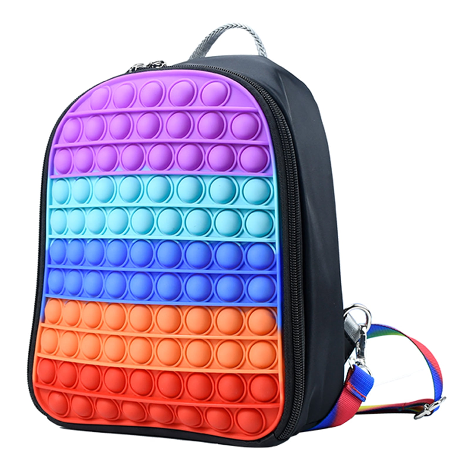 Popet Bubble Fidget Sensory Popit Bag Toy Simple Purse Wallet Backpack Kids Gift 