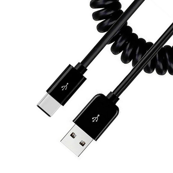USB Cable for Samsung Galaxy Z Fold5/Fold4/Fold3 5G/Fold2 - Coiled Type-C Charger Cord USB-C Power for Galaxy Z Fold5/Fold4/Fold3 5G/Fold2