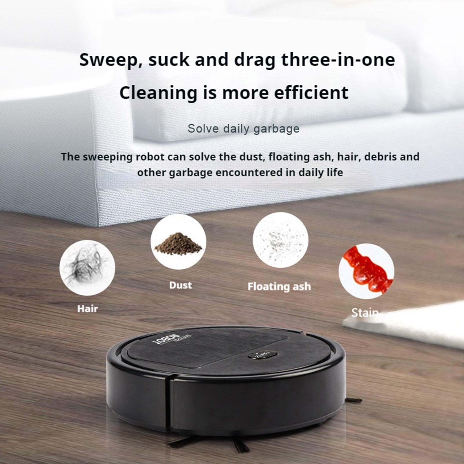Robot Vacuum Cleaner 2 in 1 Mopping Robot Vacuum Cleaner with 2000pa Suction Power for Carpets, Hard Floors and Home, Ships Randomly 1-5 Products