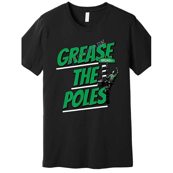 Men'S Philadelphia Football Slider T Shirt Funny Sports Graphic Tee with GREASE THE POLES Design