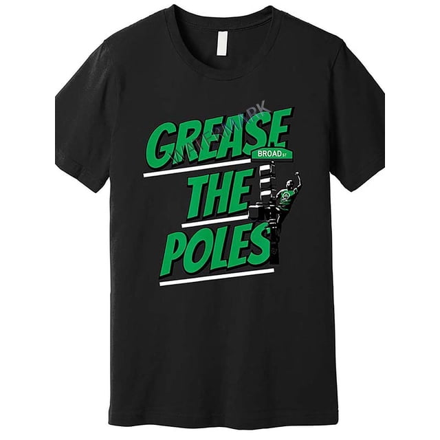 Men'S Philadelphia Football Slider T Shirt Funny Sports Graphic Tee with GREASE THE POLES Design