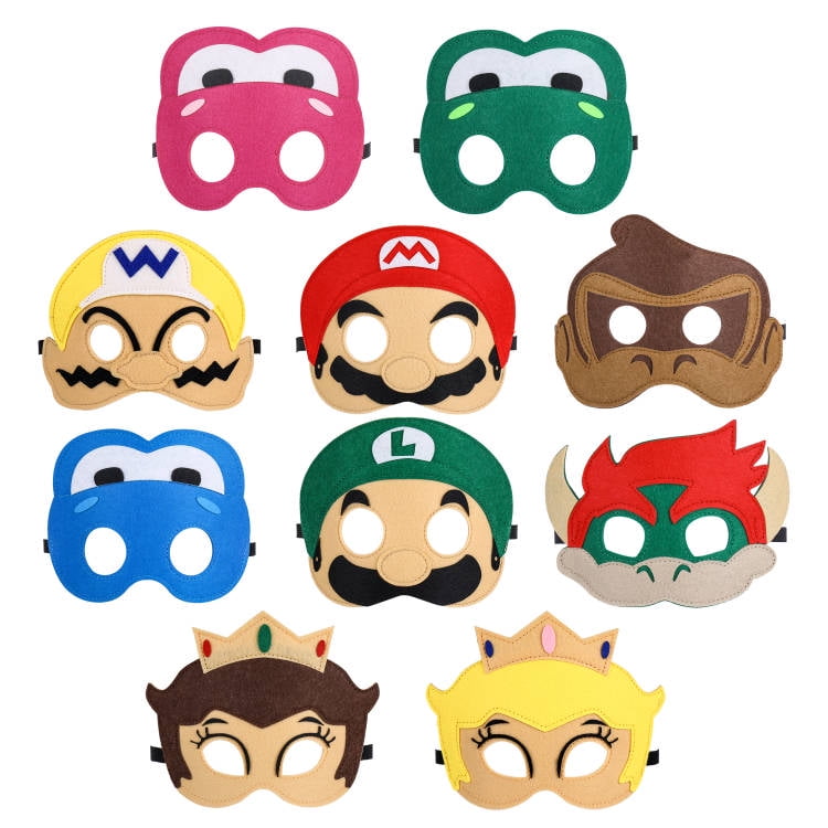 mario CARD FACE MASK MASKS FOR PARTY FUN HALLOWEEN FANCY DRESS UP P&P 