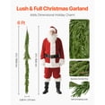 thumbnail image 2 of KFFKFF 6-FT Christmas Garland, Realistic Norfolk Pine Design, Artificial Evergreen Greenery for Holiday Indoor and Outdoor Decorations on Tables, Mantels, and Fireplaces, 2 of 9
