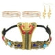 thumbnail image 3 of 1 juego de accesorios para disfraces egipcios, tocado egipcio, pulseras de serpiente, 3 of 8