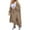 Khaki, variant on Women's Plus Size Maxi Length Cardigan, Oversized Long Knit Sweater, Solid Color Open Front Duster, Casual Lounge Coat, Soft Loose Fit Cover Up Black XXL