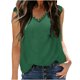 thumbnail image 1 of Blusa superior de manga corta acampanada de color sólido de encaje casual de verano para mujer Pompotops  hkajfhjk471663, 1 of 8