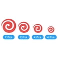thumbnail image 3 of Acrílico Espejo Pegatinas de pared, 12uds en 1 Juego Auto Adhesivo Redondo Espiral Forma Removible Pared Calcomanías para Hogar Habitación Oficina DIY Decoración, Rojo, 3 of 7