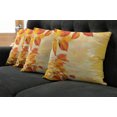 thumbnail image 2 of Ambesonne Orange Throw Pillow Cover 4 Pack, Sun View Leaves, 16", Earth Yellow Orange, 2 of 6