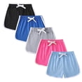 thumbnail image 4 of Mevxay 5PC Girls Athletic Shorts Cotton Girls Running Shorts with Pockets Drawstring Kids Soccer Gym Workout Sports Shorts for Toddler Kids Teen 2-12 Years Multicolor, 4 of 8