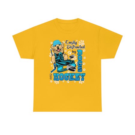 Familyloveshop LLC Easily Distracted By Dog and Hockey  R1160206c1