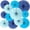 Blue Set, variant on 20 Pcs Royal Blue Hanging Paper Fan, Hanging Honeycomb Round Paper Fans for Weddings, Birthdays, Christmas, Baby Showers, Classroom, Events Ceiling Party Supplies Decorations