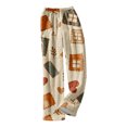 thumbnail image 5 of Trgacdwlo Women's Halloween Fleece Pajama Pants Funny Pumpkin Graphic Pajama Pants Fuzzy Spooky Season Fall Winter Warm Womens Sleep Pants, 5 of 6